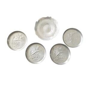 Vintage Aluminum Set Of Duck Coasters Woodsy Hunting Man Cave Decor